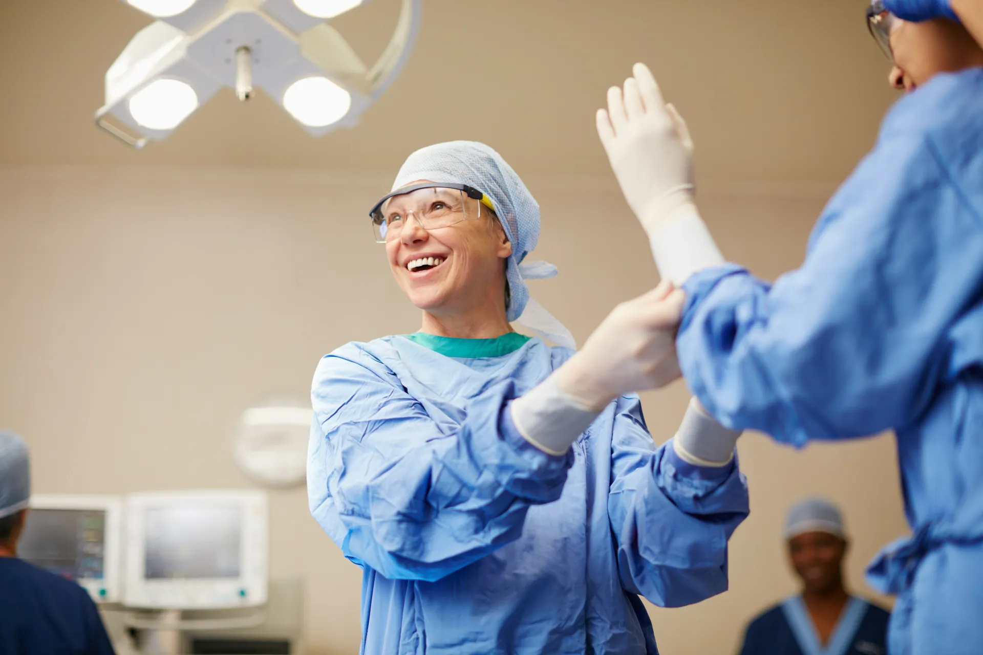 Surgical team preparing in the operating room before a scheduled procedure